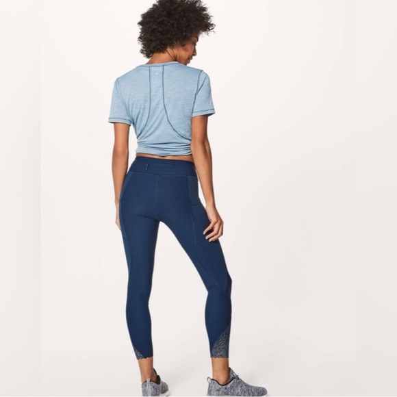 Lululemon Women’s Tight Stuff Tight II Jaded Blue Leggings Size 6 - Picture 3 of 10